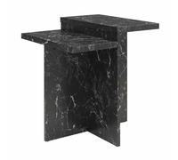 Dorel Home Brielle Accent Table Black Faux Marble - Black