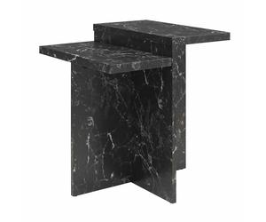 Dorel Home Brielle Accent Table Black Faux Marble - Black