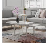 Dorel Home Brielle Coffee Table White Faux Marble