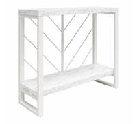 Dorel Home Brielle Console Table White Faux Marble