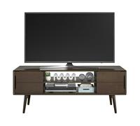 Dorel Home Brittany TV-Stand with 2 Sliding Doors Walnut look - Brown