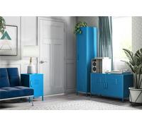 Novogratz Ng Cache Single Metal Locker Storage Cabinet Blue, Blue