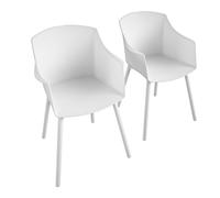 Dorel Home Camelo Resin Chairs 2PK in white - White