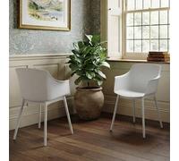 Dorel Home Camelo Resin Chairs In White - 2 Pieces