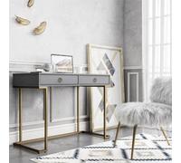 Dorel Home Camila Writing Desk Graphite Grey / Golden