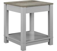 Dorel Home Carver end table with 1 shelf in grey - Grey