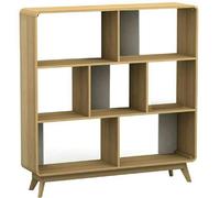 Dorel Home Cassie Display Unit Oak/White 122x29x126 cm - White