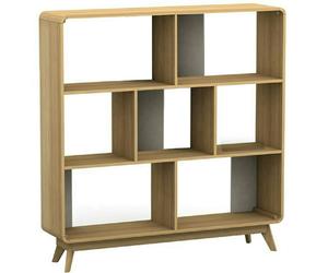 Dorel Home Cassie Display Unit Oak/White 122x29x126 cm - White