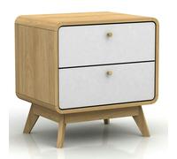Dorel Home Cassie Nights. with 2 drawers in Oak White Honey - White