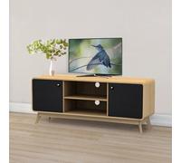 Dorel Cassie Tv-Stand With 2 Doors In Oak Look Black