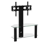 Alphason Century Cantilever ADCEC800BLK 2 Shelf TV Stand with Bracket - Black, Black