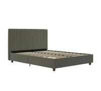 Dorel Charis Upholstered Bed L/Grey Linen - King, Grey
