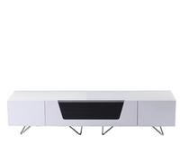 Dorel Home Chromium TV-Stand with 1 Flap & 2 Drawers White - White