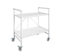 Dorel Home Cleo Folding Serving Cart InOut White