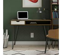 Dorel Home Concord desk with storage in brown / grey - Brown