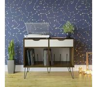 Dorel Home Concord Turntable Stand with 2 Drawers Brown Oak Look - Brown