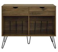 Dorel Home Concord Turntable Stand with 2 Drawers Walnut Look - Brown