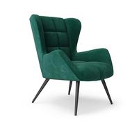 Dorel Alphason Dalton Accent Chair Green Velvet, Green
