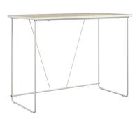 Dorel Home Dante Writing Desk in Natural / Metal Frame - Cream