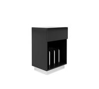 Dorel Element Turntable Stand with Drawer - Black, Black