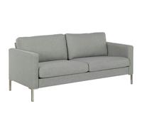 Dorel Home Fabry 3-Seater Sofa in Fabric Grey with Steel Legs - Grey