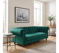 Dorel Home Felix Chesterfield Sofa Bed Green Velvet