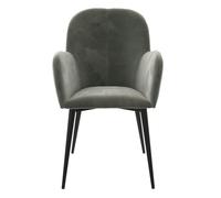 Dorel Home Fitz Dining Chair in Velvet Grey