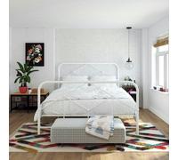 Dorel Home Francis Farmhouse Metal Bed White - Double