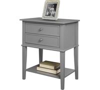 Dorel Franklin Accent Table With 2 Drawers Grey, Grey