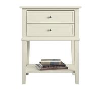 Dorel Franklin Accent Table With 2 Drawers White, White