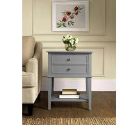 Dorel Home Franklin Accent Table With 2 Drawers Grey Grey