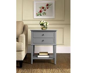 Dorel Home Franklin Accent Table With 2 Drawers Grey Grey