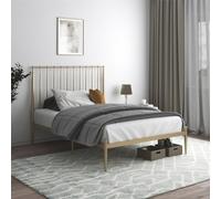 Dorel Home Giulia Modern Metal Bed Gold Look, King
