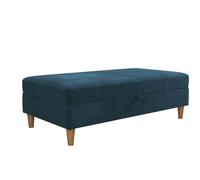 Dorel Home Hartford ottoman with storage in chenille blue - Blue