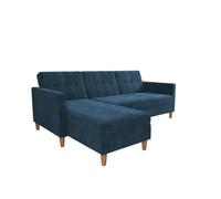 Dorel Home Hartford Sectional Sofa Bed Chenille Blue With Storage