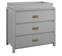 Dorel Home Haven 3 DRW Dresser with Changing Topper Dove Grey - Grey