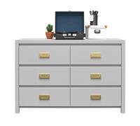 Dorel Home Haven 6 DRW Dresser with Changing Topper Dove Grey - Grey