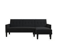 Dorel Home Haven Sectional Sofa Bed Linen Dark Grey - Grey