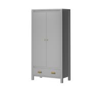 Dorel Home Haven Wardrobe with 1 Drawer 2 Doors Dove Grey - Grey