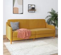 Dorel Home Jasper Coil 3-Seater Sofa Bed In Fabric Mustard