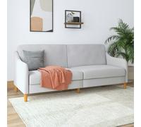 Dorel Home Jasper coil 3-seater Sofa Bed in light grey fabric - Grey