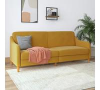 Dorel Home Jasper coil 3-seater Sofa Bed in mustard fabric - Yellow