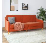 Dorel Home Jasper coil 3-seater Sofa Bed in orange fabric - Red