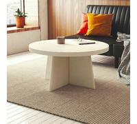 Dorel Home Liam Round Coffee Table Plaster - White