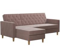 Dorel Liberty Velvet Sofa Bed - Pink