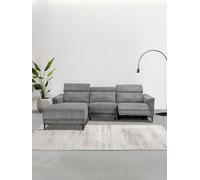 Dorel Home Lund Sofa L Shape Left With 1 Electrical Recliner Grey Corduroy