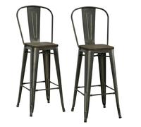 Dorel Home Luxor Barstool in Metal Copper - 2 pieces - Copper