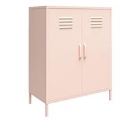 Dorel Home Mission District Metal Cabinet With 2 Doors Pink