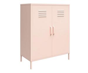 Dorel Home Mission District Metal Cabinet With 2 Doors Pink
