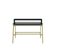Alphason Morgan Office Desk With Smoked Glass Top, Multi